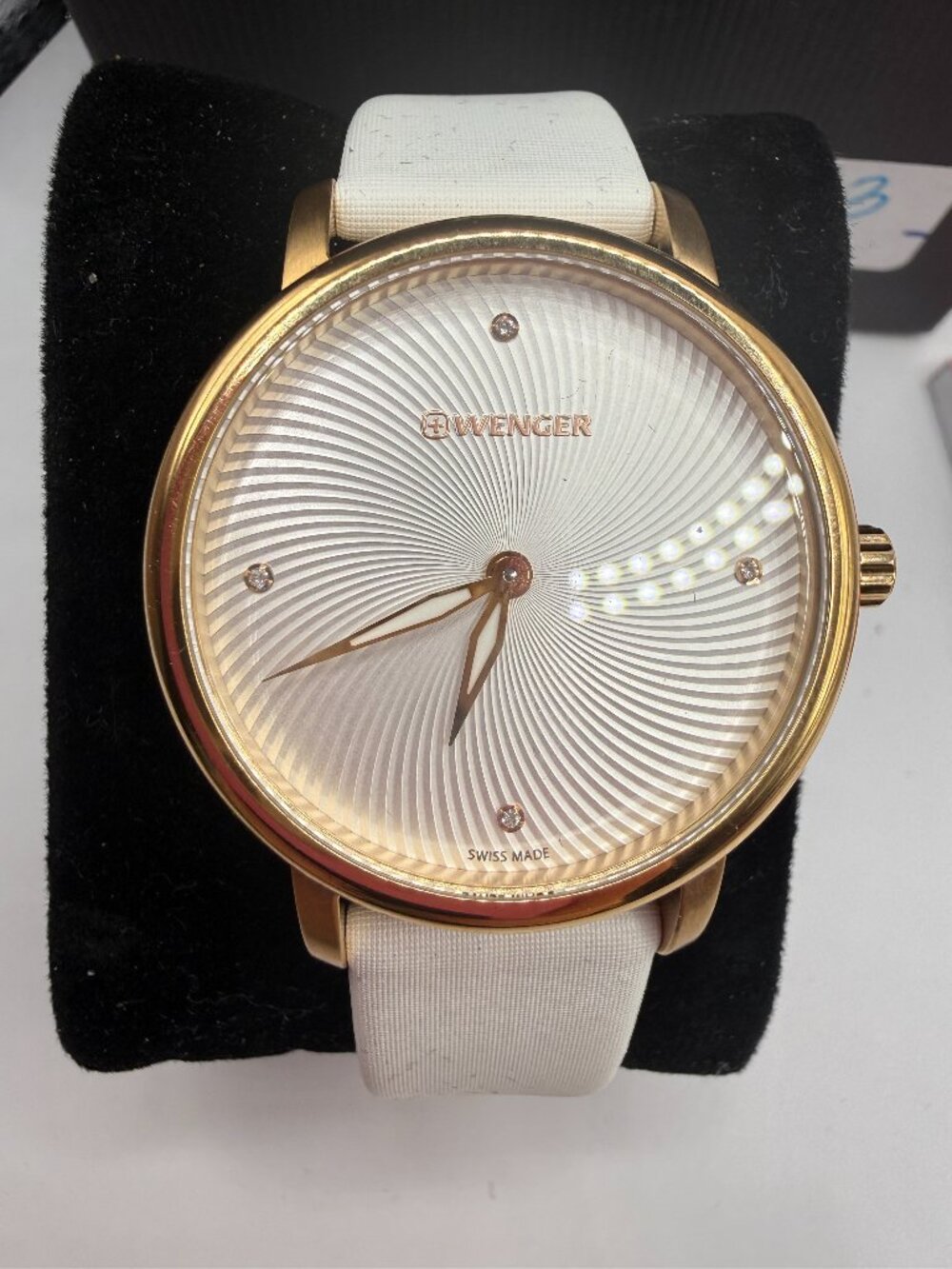 Wenger Womens White/Gold Watch NWT 35mm